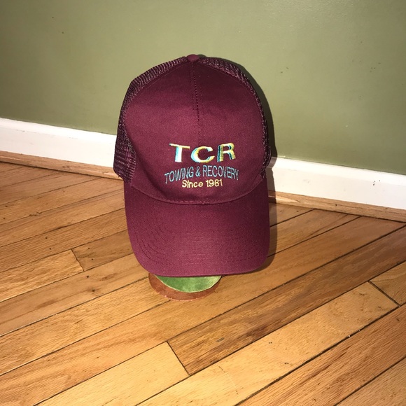TCR Towing & Recovery Burgundy Hat Adjustable OS - Picture 1 of 6